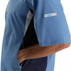 FootJoy FJ Hydrolite Short Sleeve Rain Shirt -Golf Sales Store footjoy fj hydrolite short sleeve rain shirt indigo navy 04 83248.1676494358