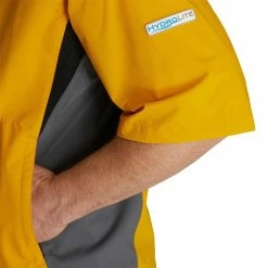 FootJoy FJ Hydrolite Short Sleeve Rain Shirt -Golf Sales Store footjoy fj hydrolite short sleeve rain shirt mustard charcoal black 04 63478.1676494359