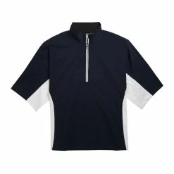 FootJoy FJ Hydrolite Short Sleeve Rain Shirt -Golf Sales Store footjoy fj hydrolite short sleeve rain shirt navy white black 01 22823.1676494363