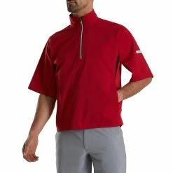 FootJoy FJ Hydrolite Short Sleeve Rain Shirt -Golf Sales Store footjoy fj hydrolite short sleeve rain shirt red 02 98762.1676494360