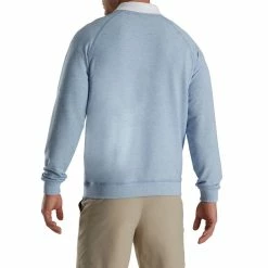 FootJoy French Terry Crewneck -Golf Sales Store footjoy french terry crewneck dove grey heather 02 41770.1673902079