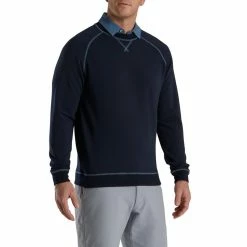 FootJoy French Terry Crewneck -Golf Sales Store footjoy french terry crewneck navy 01 84021.1673902081
