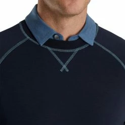 FootJoy French Terry Crewneck -Golf Sales Store footjoy french terry crewneck navy 03 28514.1673906909