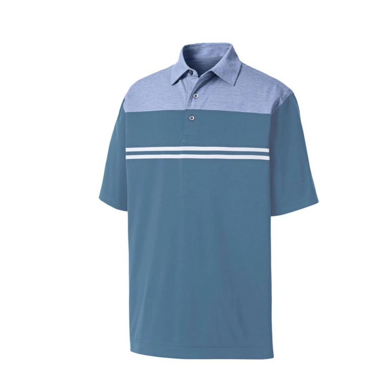 FootJoy Heather Color Block Lisle Self Collar Polo 5 FootJoy Heather Color Block Lisle Self Collar Polo - Image 3