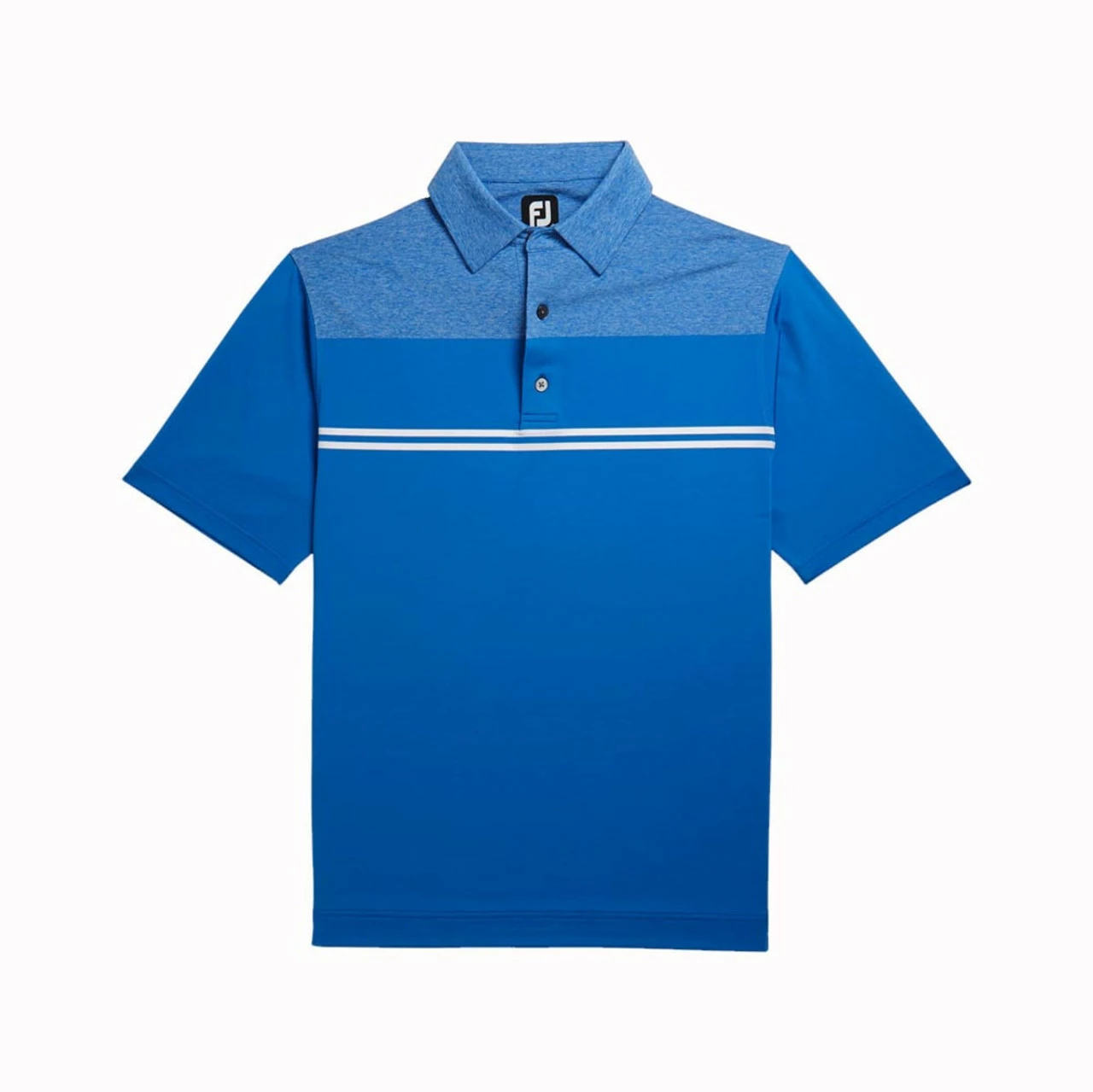 FootJoy Heather Color Block Lisle Self Collar Polo 4 FootJoy Heather Color Block Lisle Self Collar Polo - Image 2