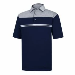 FootJoy Heather Color Block Lisle Self Collar Polo 10 FootJoy Heather Color Block Lisle Self Collar Polo -Golf Sales Store footjoy heather color block lisle self collar polo navy heather grey white 01 24409.1632428302