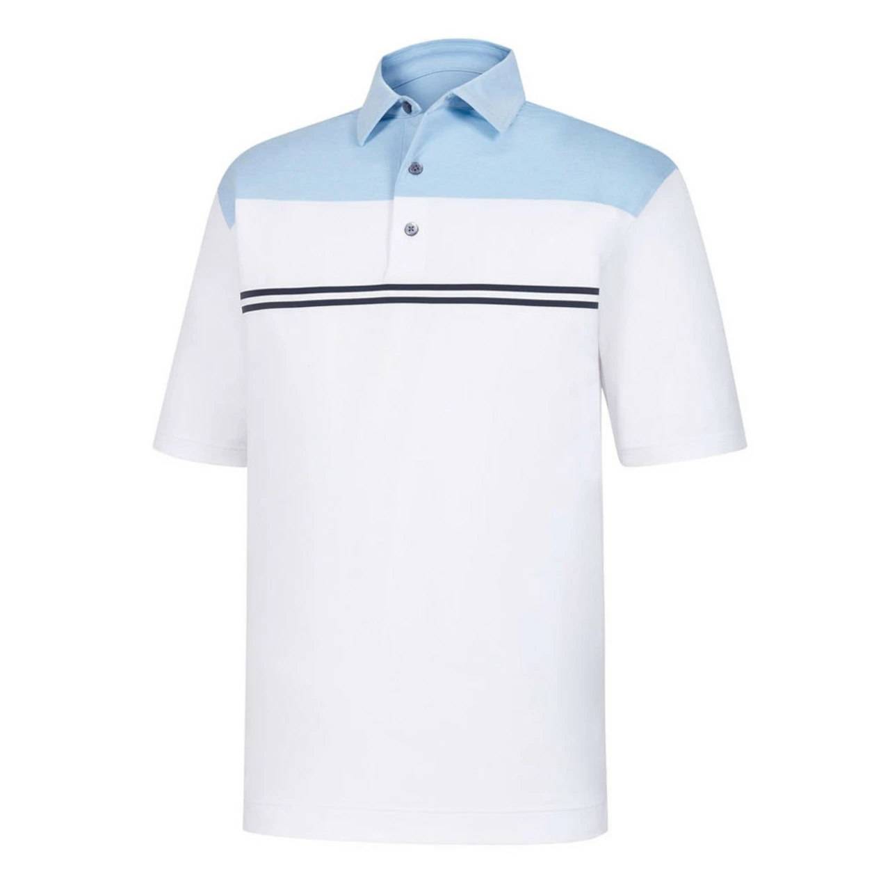 FootJoy Heather Color Block Lisle Self Collar Polo 7 FootJoy Heather Color Block Lisle Self Collar Polo - Image 5