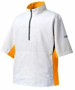 FootJoy Hydrolite Short Sleeve Rain Shirt - Previous Season Style -Golf Sales Store footjoy hydrolite short sleeve rain shirt previous season style white yellow black 01 75939.1632930642
