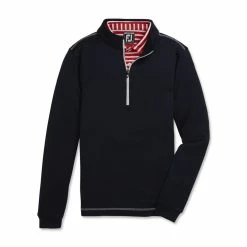 FootJoy Junior 1/2 Zip Midlayer With Contrast Stitch 10 FootJoy Junior 1/2 Zip Midlayer With Contrast Stitch -Golf Sales Store footjoy junior 1 2 zip midlayer with contrast stitch navy 01 36353.1676593913