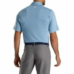 FootJoy Lisle Classic Pencil Stripe Polo -Golf Sales Store footjoy lisle classic pencil stripe polo blue white 02 08542.1673904501