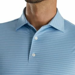 FootJoy Lisle Classic Pencil Stripe Polo -Golf Sales Store footjoy lisle classic pencil stripe polo blue white 03 78507.1673902285