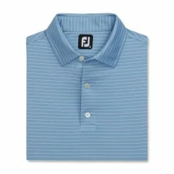FootJoy Lisle Classic Pencil Stripe Polo -Golf Sales Store footjoy lisle classic pencil stripe polo blue white 04 55196.1673904710