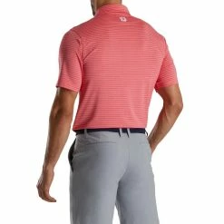 FootJoy Lisle Classic Pencil Stripe Polo -Golf Sales Store footjoy lisle classic pencil stripe polo flamingo white 02 34872.1673899446