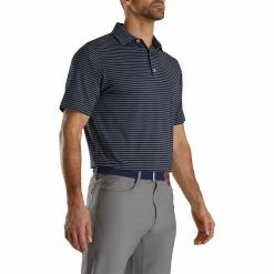 FootJoy Lisle Classic Pencil Stripe Polo -Golf Sales Store footjoy lisle classic pencil stripe polo navy white 01 06867.1673906209
