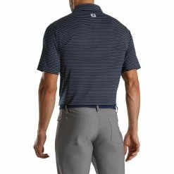 FootJoy Lisle Classic Pencil Stripe Polo -Golf Sales Store footjoy lisle classic pencil stripe polo navy white 02 38969.1673907299