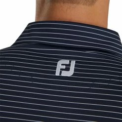 FootJoy Lisle Classic Pencil Stripe Polo -Golf Sales Store footjoy lisle classic pencil stripe polo navy white 03 37890.1673900837