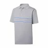 FootJoy Lisle Double Bend Knit Collar Polo -Golf Sales Store footjoy lisle double bend knit collar polo heather dove grey 01 90947.1648733072