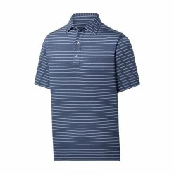 FootJoy Lisle Triple Pinstripe Self Collar Polo -Golf Sales Store footjoy lisle triple pinstripe self collar polo ink 01 40677.1676588551