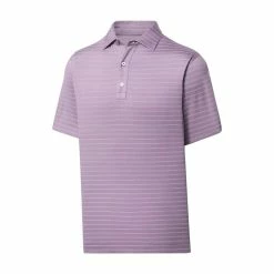 FootJoy Lisle Triple Pinstripe Self Collar Polo -Golf Sales Store footjoy lisle triple pinstripe self collar polo lavender 01 62854.1676585914