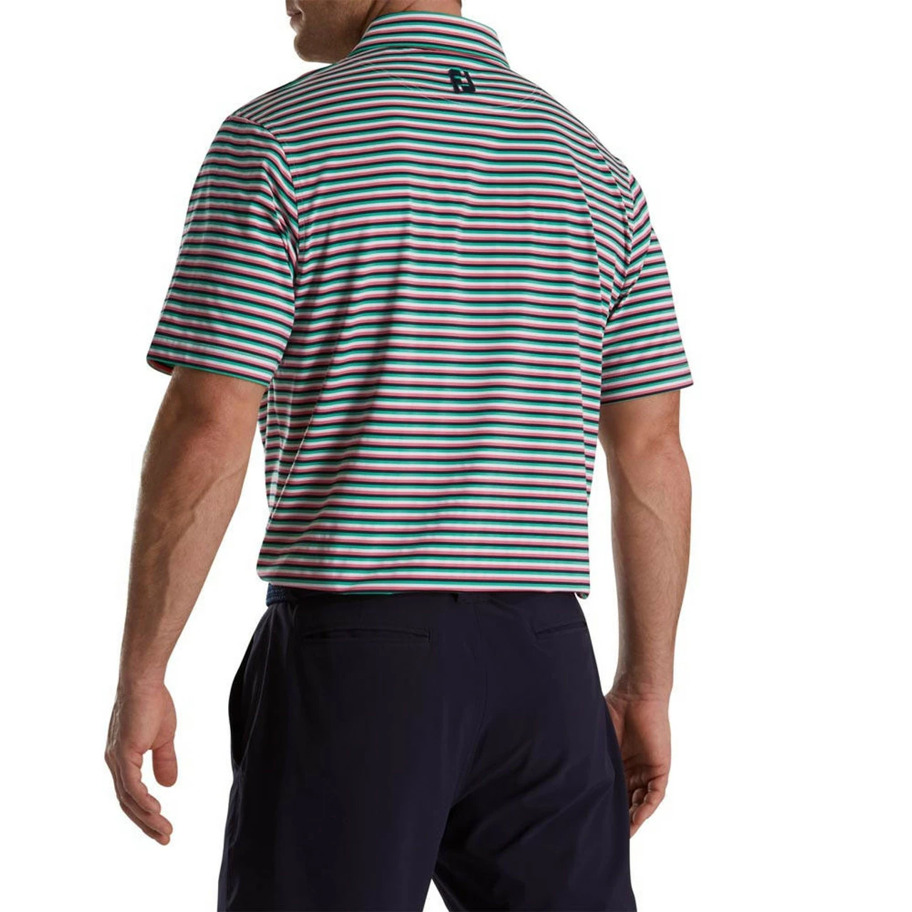 FootJoy Multi Stripe Lisle Self Collar Polo 4 FootJoy Multi Stripe Lisle Self Collar Polo - Image 2