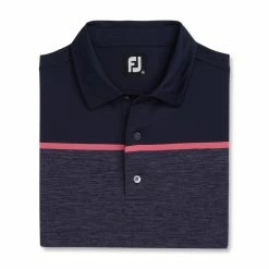 FootJoy Spacedye Block Lisle Self Collar Polo -Golf Sales Store footjoy spacedye block lisle self collar polo navy 04 45410.1673901316