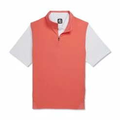 FootJoy Stretch Woven Vest With Knit Accents 33 FootJoy Stretch Woven Vest With Knit Accents -Golf Sales Store footjoy stetch woven vest with knit accents coral 04 15386.1673903325