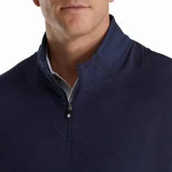 FootJoy Stretch Woven Vest With Knit Accents 28 FootJoy Stretch Woven Vest With Knit Accents -Golf Sales Store footjoy stetch woven vest with knit accents navy 03 37453.1673904509