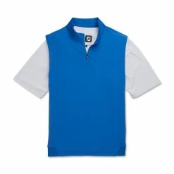 FootJoy Stretch Woven Vest With Knit Accents 25 FootJoy Stretch Woven Vest With Knit Accents -Golf Sales Store footjoy stetch woven vest with knit accents royal 04 41157.1673903803