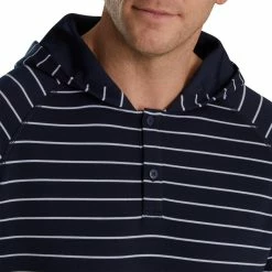 FootJoy Striped Hoodie -Golf Sales Store footjoy striped hoodie navy white 03 14393.1673899748