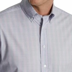 FootJoy Super Soft Woven Plaid Shirt 34 FootJoy Super Soft Woven Plaid Shirt -Golf Sales Store footjoy super soft woven plaid shirt dusty purple white azure 03 07441.1671652337