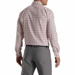 FootJoy Super Soft Woven Plaid Shirt 53 FootJoy Super Soft Woven Plaid Shirt -Golf Sales Store footjoy super soft woven plaid shirt white coral pink graphite 02 41662.1671651357