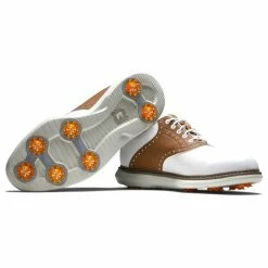 FootJoy Men's Traditions Golf Shoes 85 FootJoy Men's Traditions Golf Shoes -Golf Sales Store footjoy traditions golf shoes white brown gray 06 61932.1668608804