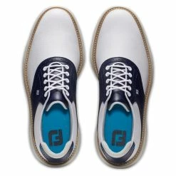 FootJoy Men's Traditions Saddle Golf Shoes 22 FootJoy Men's Traditions Saddle Golf Shoes -Golf Sales Store footjoy traditions saddle golf shoes white navy 03 99658.1676580425