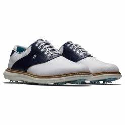 FootJoy Men's Traditions Saddle Golf Shoes 24 FootJoy Men's Traditions Saddle Golf Shoes -Golf Sales Store footjoy traditions saddle golf shoes white navy 05 61686.1676591112