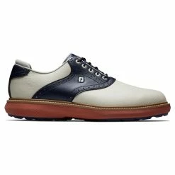 FootJoy Men's Traditions Spikeless Golf Shoes -Golf Sales Store footjoy traditions spikeless golf shoes tan navy 01 35018.1678140726