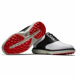 FootJoy Men's Traditions Spikeless Golf Shoes -Golf Sales Store footjoy traditions spikeless golf shoes white black 06 32967.1678140731