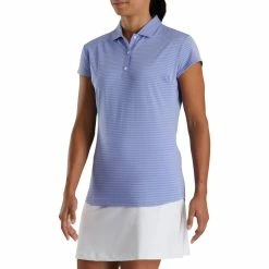 FootJoy Women's Cap Sleeve Tonal Stripe Polo -Golf Sales Store footjoy womens cap sleeve tonal stripe polo violet 01 21198.1673899944