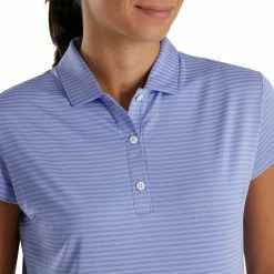 FootJoy Women's Cap Sleeve Tonal Stripe Polo -Golf Sales Store footjoy womens cap sleeve tonal stripe polo violet 03 58572.1673899417