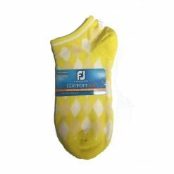 FootJoy Women's ComfortSof Low Cut Argyle Print Fashion Sock 13 FootJoy Women's ComfortSof Low Cut Argyle Print Fashion Sock -Golf Sales Store footjoy womens comfortsof low cut argyle print fashion sock yellow 01 58495.1673906436