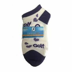 FootJoy Women's ComfortSof Low Cut Heart Print Fashion Sock -Golf Sales Store footjoy womens comfortsof low cut heart print fashion sock white purple 01 55872.1671656280