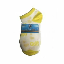FootJoy Women's ComfortSof Low Cut Heart Print Fashion Sock -Golf Sales Store footjoy womens comfortsof low cut heart print fashion sock white yellow 01 47277.1671656279