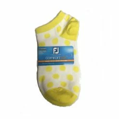 FootJoy Women's ComfortSof Low Cut Polka Dot Print Fashion Sock 13 FootJoy Women's ComfortSof Low Cut Polka Dot Print Fashion Sock -Golf Sales Store footjoy womens comfortsof low cut polka dot print fashion sock white yellow 01 72392.1671654816