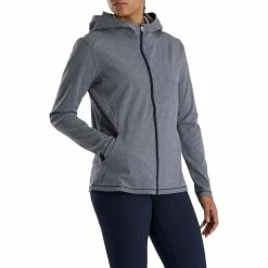 FootJoy Women's Full-Zip Hoodie -Golf Sales Store footjoy womens full zip hoodie navy heather 02 79780.1676593969