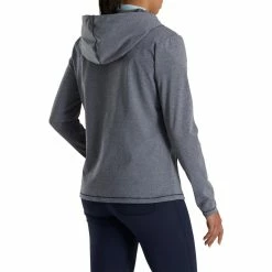 FootJoy Women's Full-Zip Hoodie -Golf Sales Store footjoy womens full zip hoodie navy heather 03 94473.1676593617