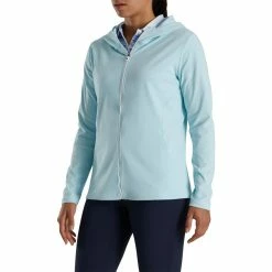 FootJoy Women's Full-Zip Hoodie -Golf Sales Store footjoy womens full zip hoodie sky heather 02 88199.1676589042