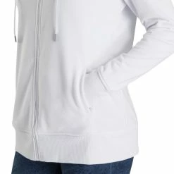FootJoy Women's Full-Zip Hoodie - Prior Generation -Golf Sales Store footjoy womens full zip hoodie white 04 33102.1633109708