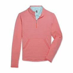 FootJoy Women's Half-Zip Tonal Stripe Mid-Layer -Golf Sales Store footjoy womens half zip tonal stripe mid layer bright coral 01 15193.1676589791