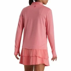 FootJoy Women's Half-Zip Tonal Stripe Mid-Layer -Golf Sales Store footjoy womens half zip tonal stripe mid layer bright coral 03 18784.1676588311