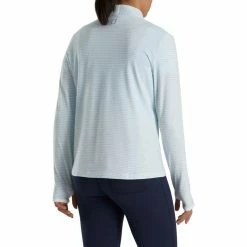 FootJoy Women's Half-Zip Tonal Stripe Mid-Layer -Golf Sales Store footjoy womens half zip tonal stripe mid layer sky 03 73853.1676584713