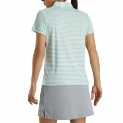 FootJoy Women's Heather Stripe Polo -Golf Sales Store footjoy womens heather stripe polo aquamarine 03 33072.1631901194